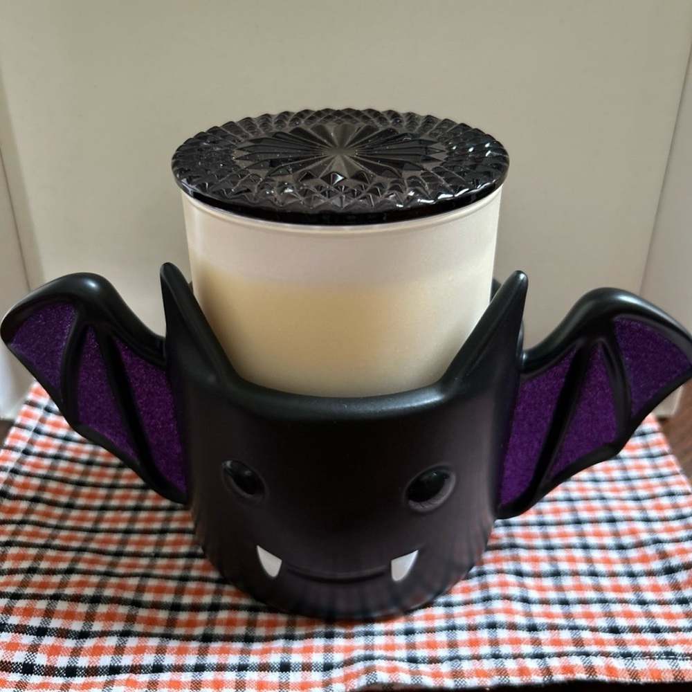 Halloween Vampire Bat 3-wick candle holder - Bath & Body Works NWT!